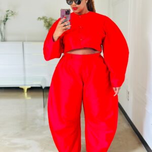 Red balloon jacket set