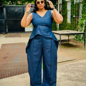 Denim wide leg denim