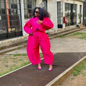 Cerise pink jacket set