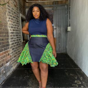 Emerald Fusion Flare Dress