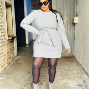 Grey winter dress