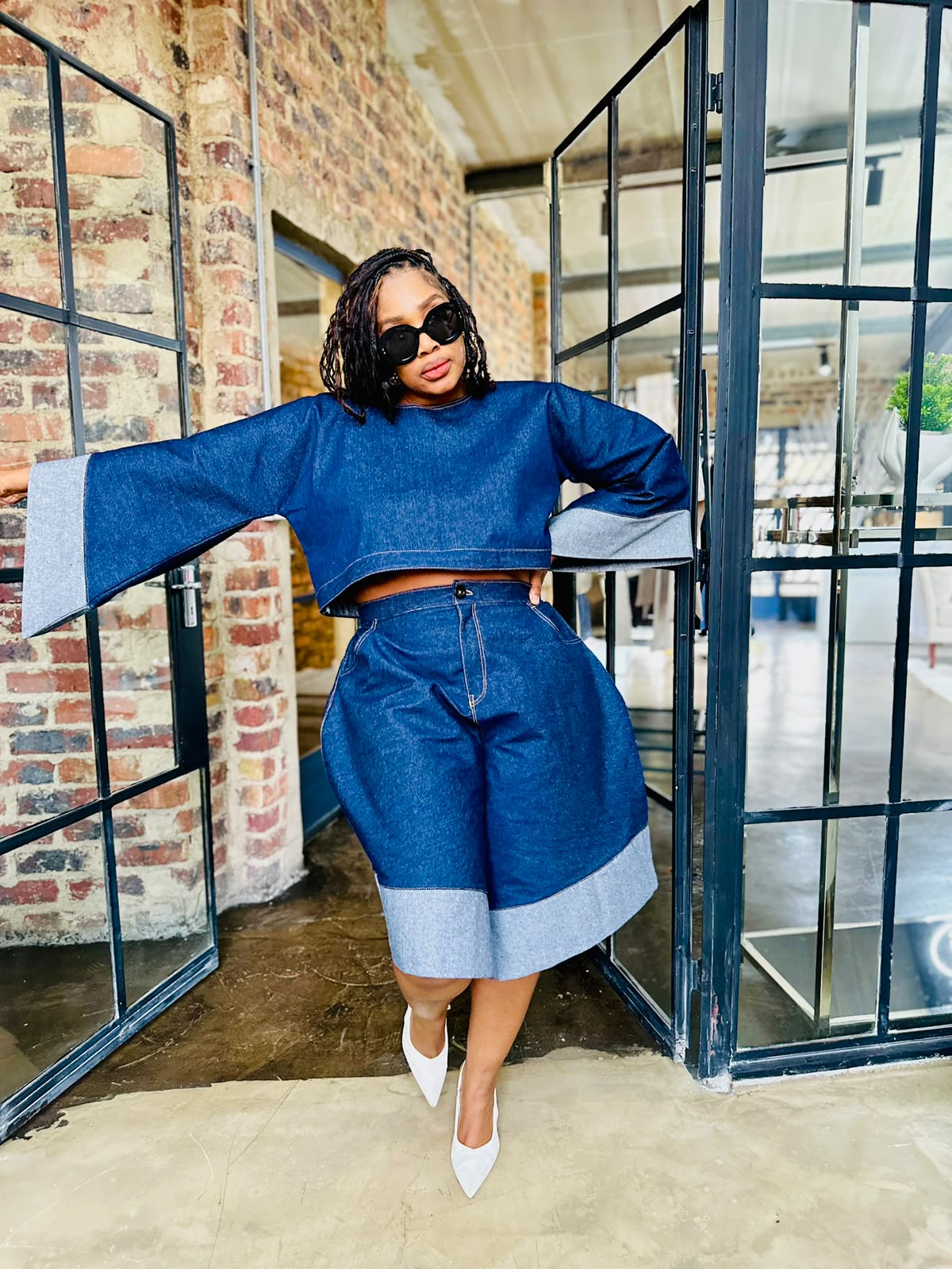 Denim Bermuda Set