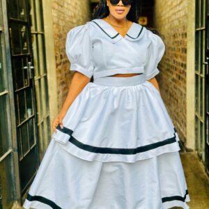 Sailor tiered skirt